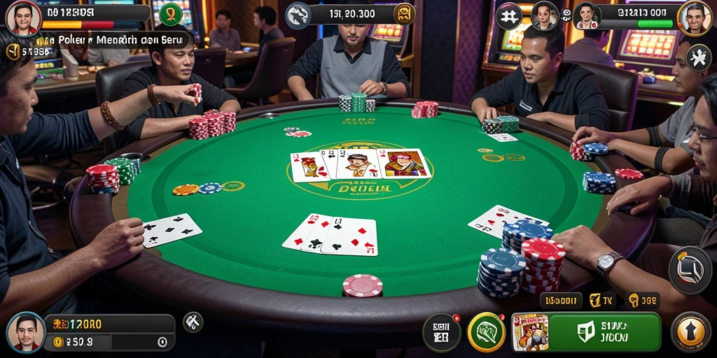 Tampilan menarik dari gameplay Poker di 3178.
