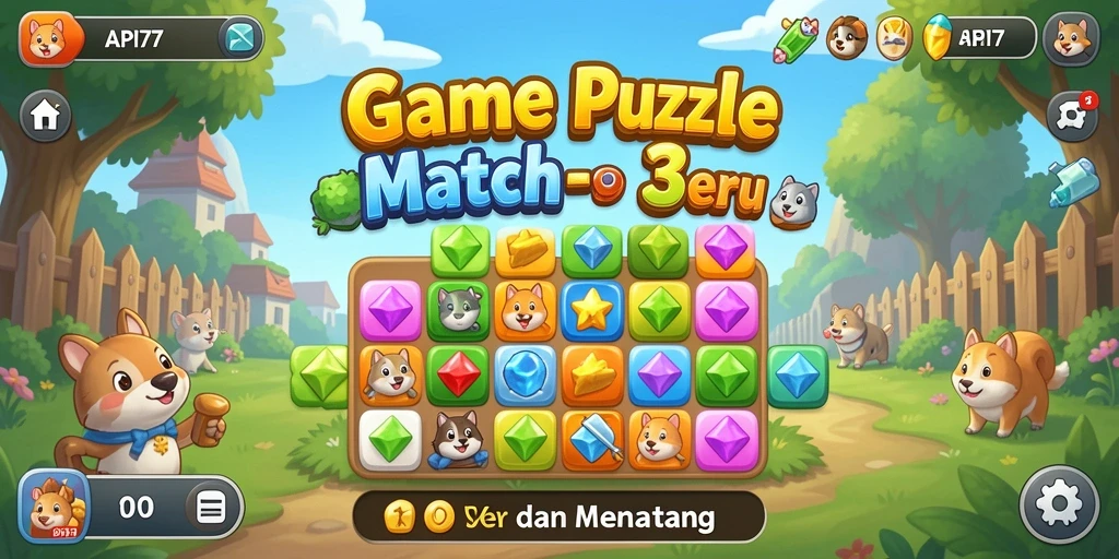 Tampilan screenshot utama gameplay API77 yang menarik.