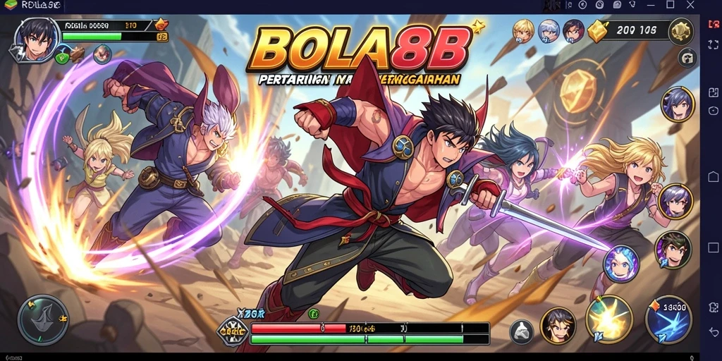 Tampilan menarik permainan BOLA88 dengan karakter Anime.