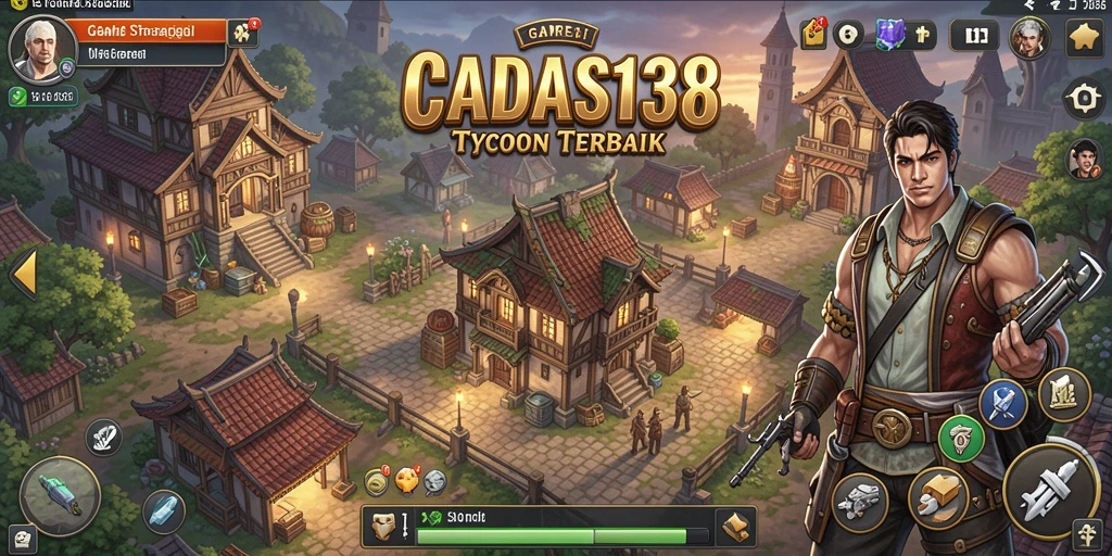 Tampilan gameplay menarik dari CADAS138 dengan elemen Tycoon yang menantang.