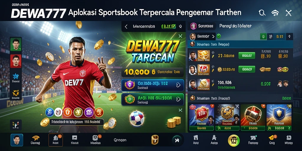 Tampilan utama DEWA777 dengan berbagai pilihan taruhan olahraga.
