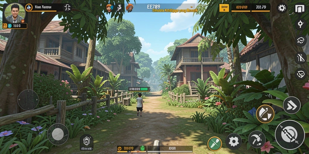 Tangkapan layar dari gameplay simulasi yang menarik di EE789.