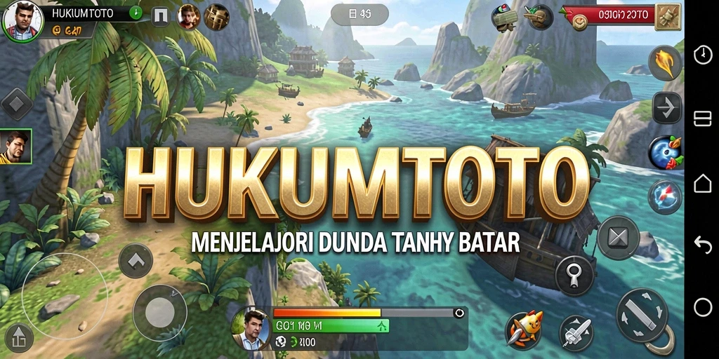 Screenshot gameplay HUKUMTOTO menampilkan eksplorasi dunia yang luas.