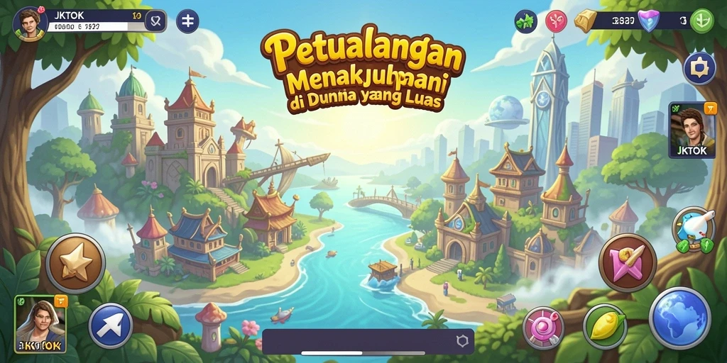 Gameplay menarik JKTOK dengan eksplorasi petualangan yang mendebarkan.