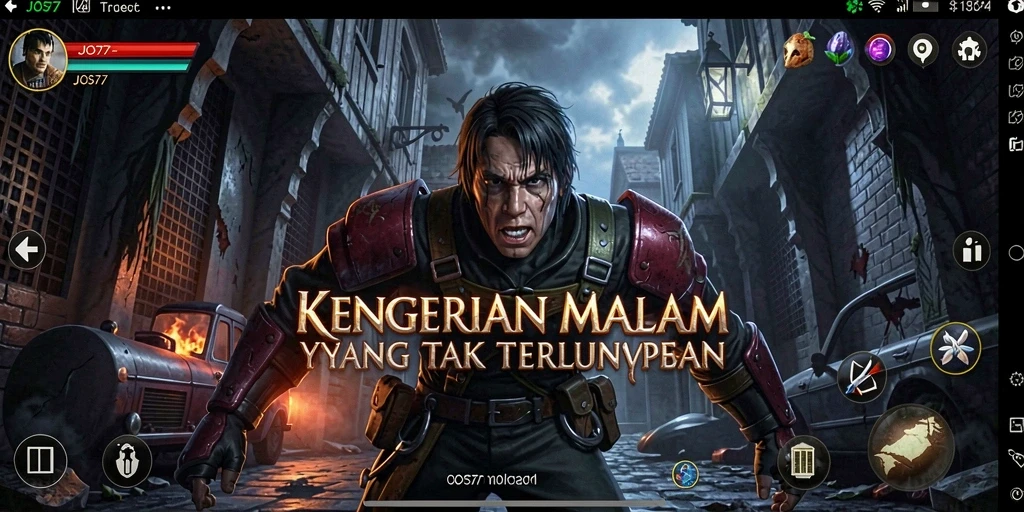 Screenshot JOS77 menampilkan suasana mencekam dan gameplay menegangkan.
