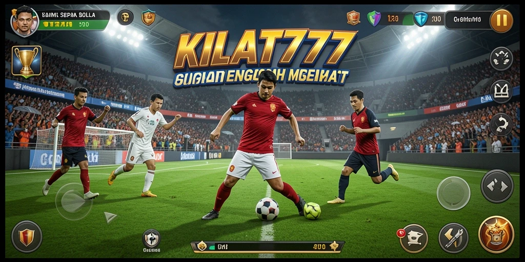 Tampilan gameplay menarik dari KILAT777 dengan aksi sepak bola yang mendebarkan.
