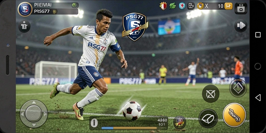 Gameplay seru PSG77 dengan grafis menarik dan aktivitas olahraga.