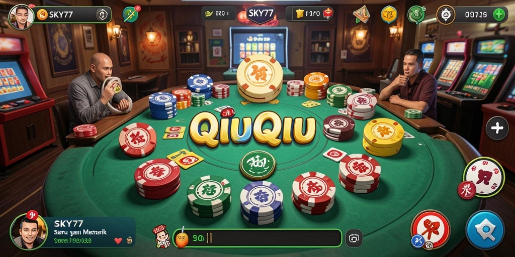 Tampilan gameplay QiuQiu yang menarik dan interaktif.