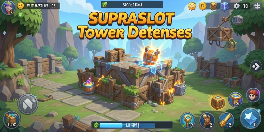 Screenshot menampilkan gameplay Tower Defense yang menarik.