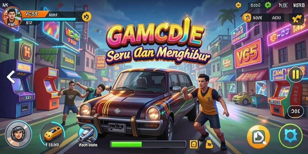 Tangkapan layar menunjukkan gameplay seru VC55 dengan berbagai tantangan menarik.