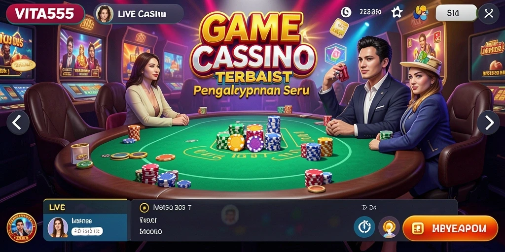 Tampilan gameplay Live Casino yang menawan di VITA555.